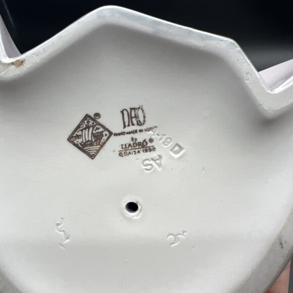 RARE Nao Lladro 1990 Love Dance Geisha w/ 2 Fans Figurine #1142 Rafael Lozano - Picture 12 of 13